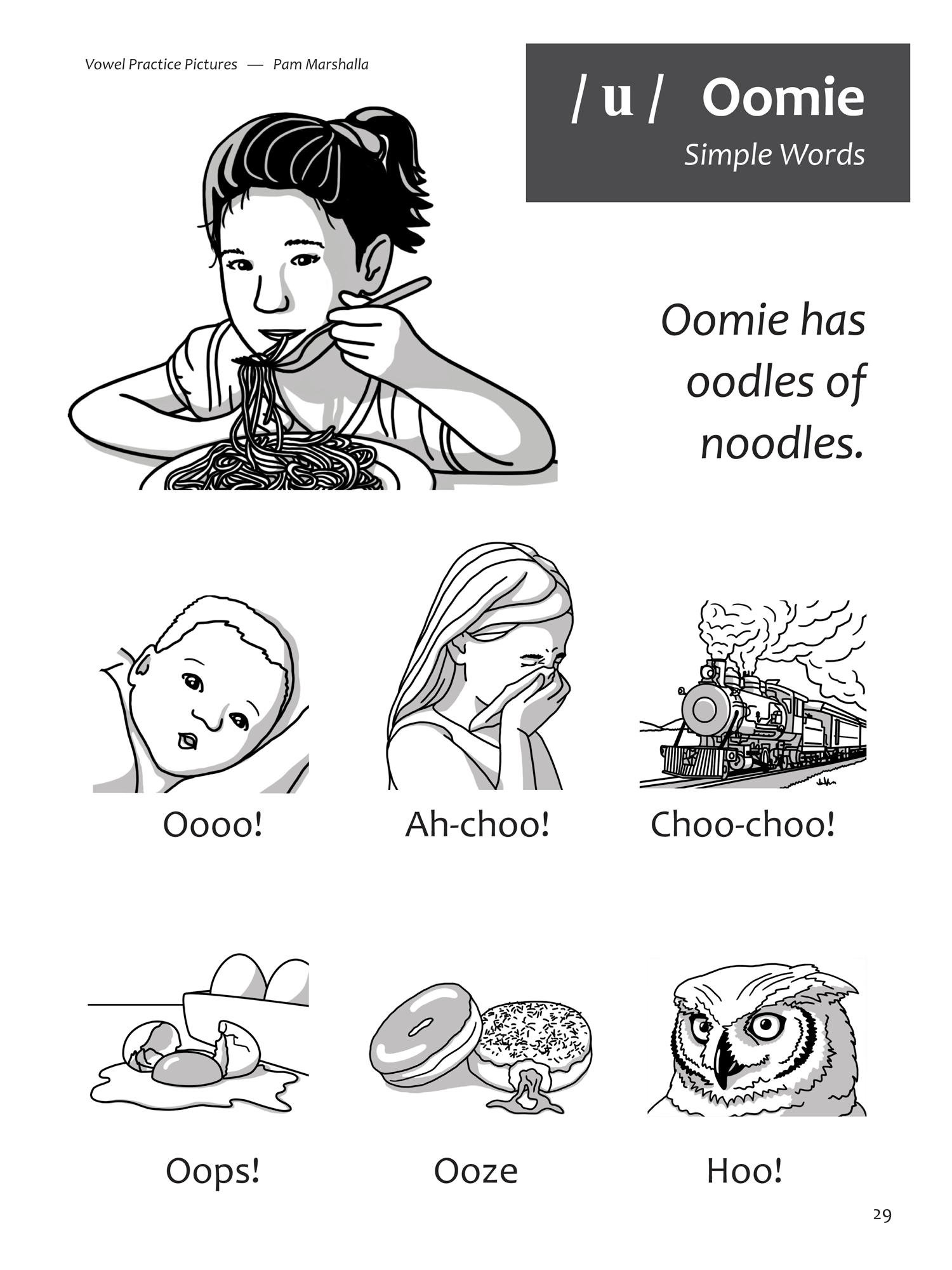 TalkTools Vowel Practice Pictures libro 375 parole vocali