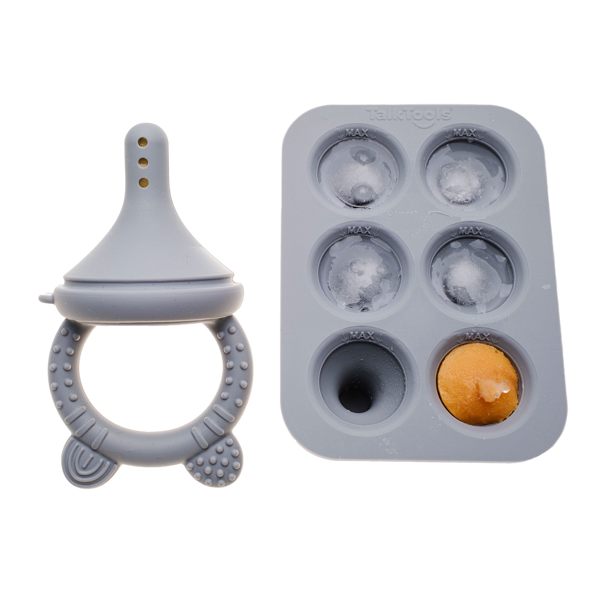 TalkTools Baby Feeder ciuccio frutta silicone con vassoio