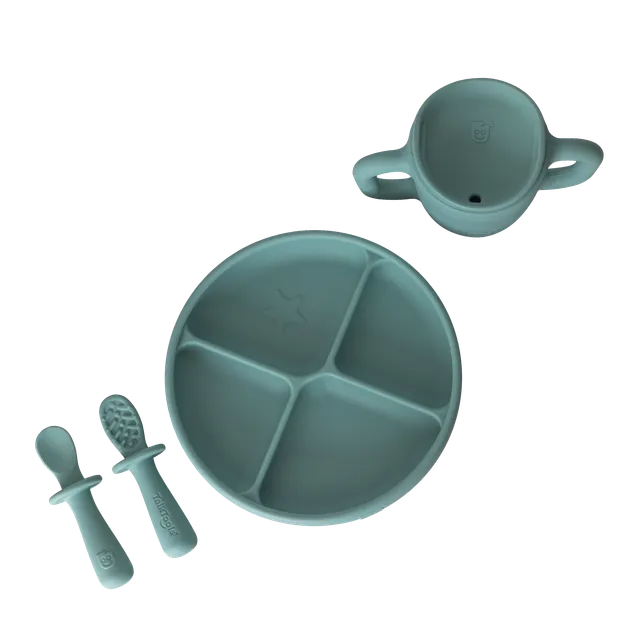 TalkTools Itsy Bundle kit svezzamento silicone tazza cucchiai piatto