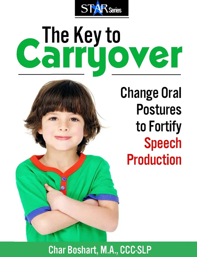 TalkTools Key to Carryover Change Oral Postures libro postura orale