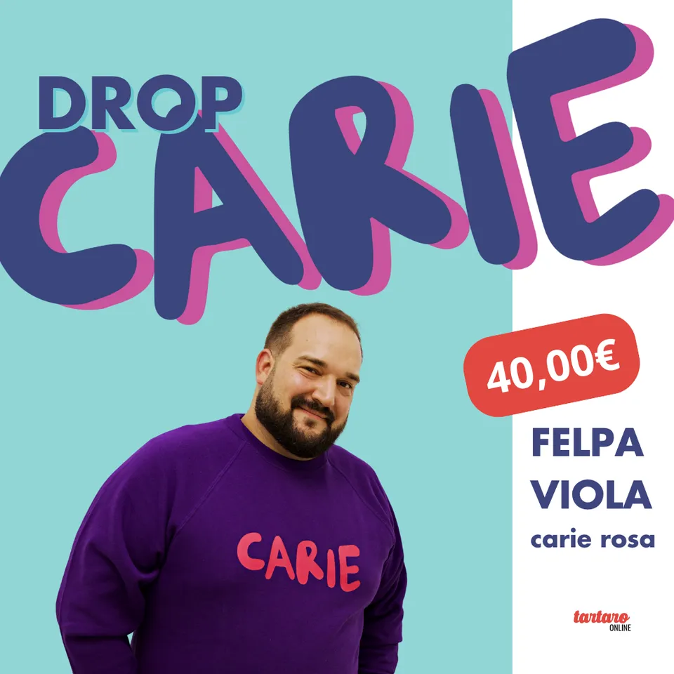 Tartaro Drop Carie Felpa viola con scritta rosa