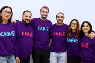 Tartaro Drop Carie Felpa viola con scritta rosa
