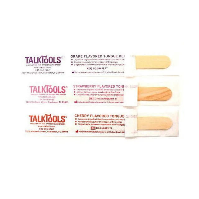 TalkTools abbassalingua aromatizzati scatola 50 pz legno