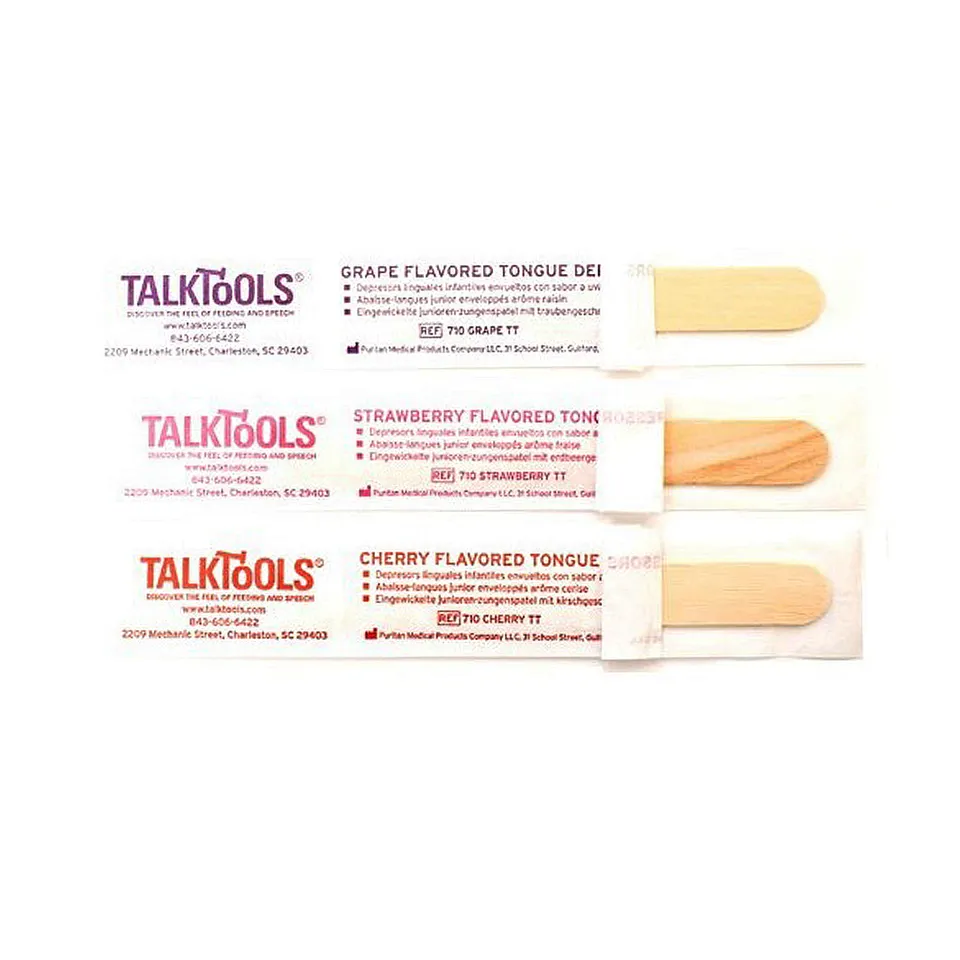 TalkTools abbassalingua aromatizzati scatola 50 pz legno