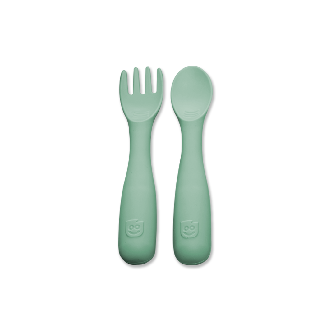 TalkTools Bitsy Spoon and Spork cucchiaio silicone 2 pezzi sensoriale