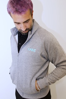 Tartaro Drop Carie Felpa grigia con zip