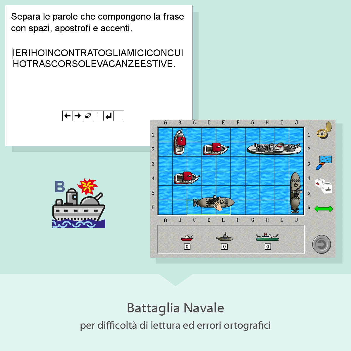 Anastasis Battaglia Navale software potenziamento lettura bambini