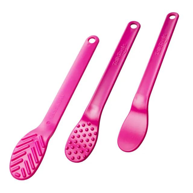 TalkTools Magenta Flatty cucchiaio piatto 3 pezzi