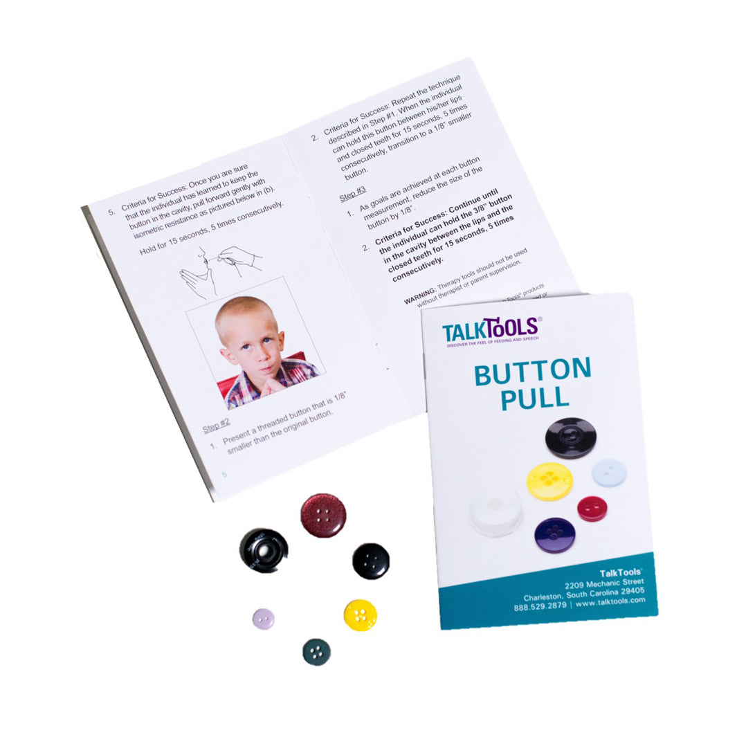 TalkTools Button Pull Program esercizio labbra chiusura