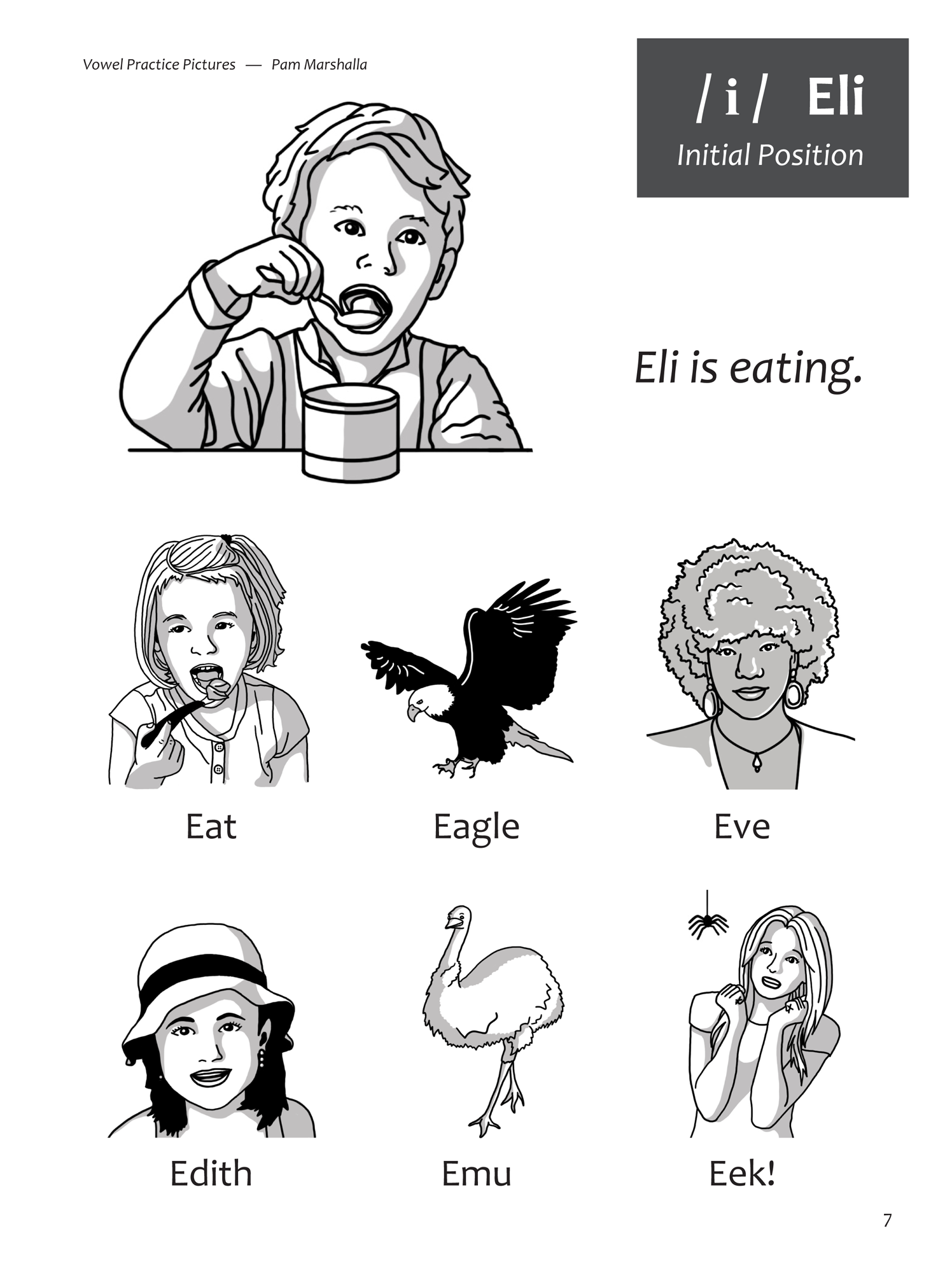 TalkTools Vowel Practice Pictures libro 375 parole vocali