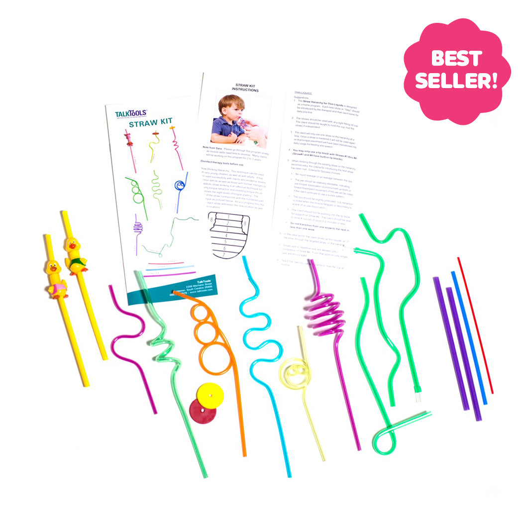 TalkTools Straw Kit cannucce logopedia gerarchia 12 stadi