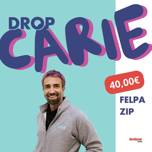 Tartaro Drop Carie Felpa grigia con zip