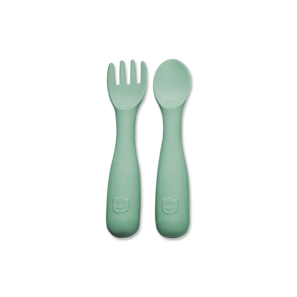 TalkTools Bitsy Spoon and Spork cucchiaio silicone 2 pezzi sensoriale